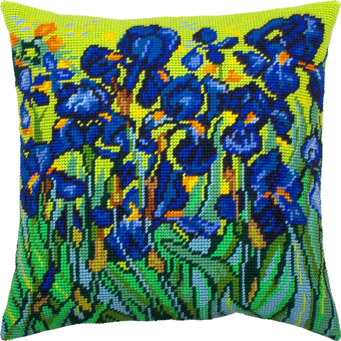 Irises by Van Gogh needlepoint pillow kit — Brvsk