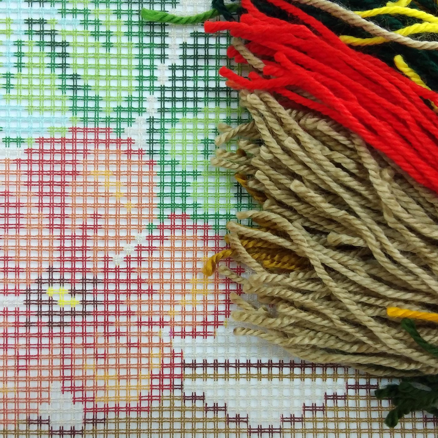 Nasturtium — Stamped Cross Stitch Kit 16″ × 16″ by Brvsk