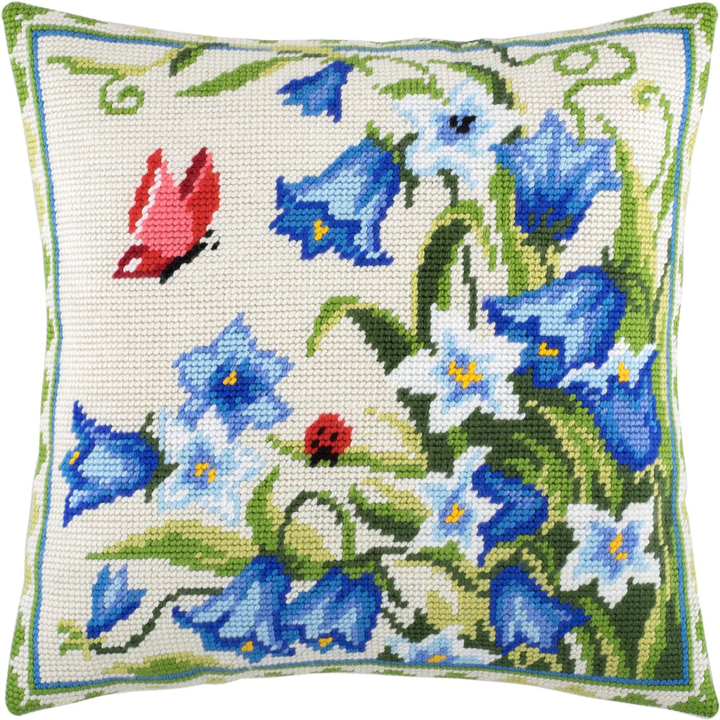 Bellflowers — Embroidery Kit 16″ × 16″ by Brvsk