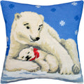 Polar Bears — Embroidery Kit 16″ × 16″ by Brvsk