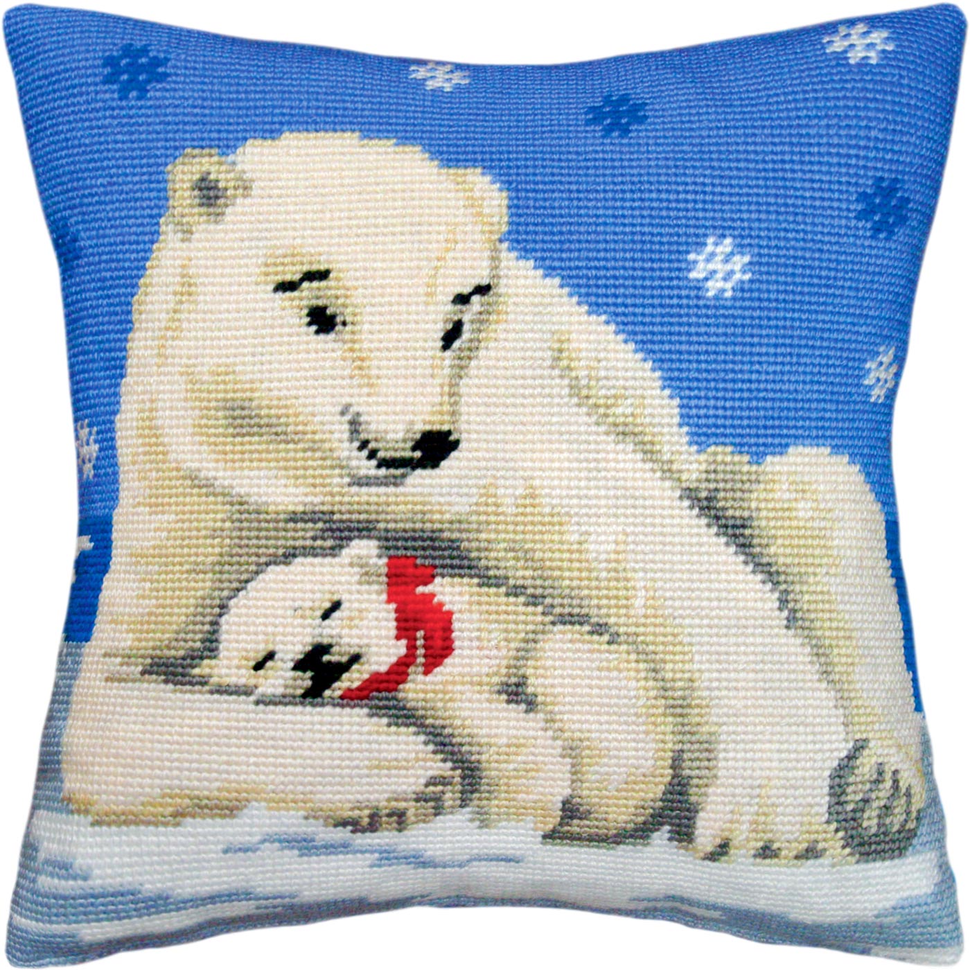 Polar Bears — Embroidery Kit 16″ × 16″ by Brvsk