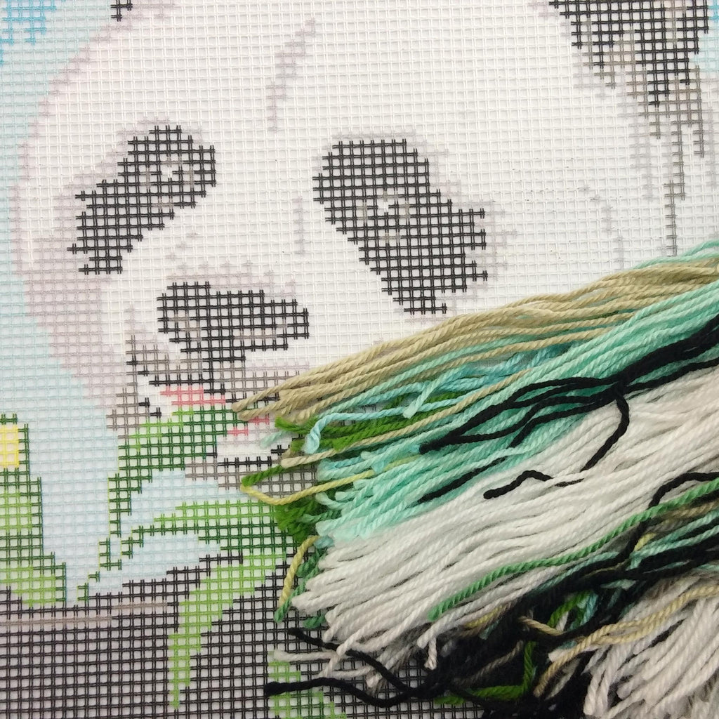 Panda — Needlepoint Kit 16″ × 16″ by Brvsk