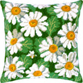 Daisies — Embroidery Kit 16″ × 16″ by Brvsk