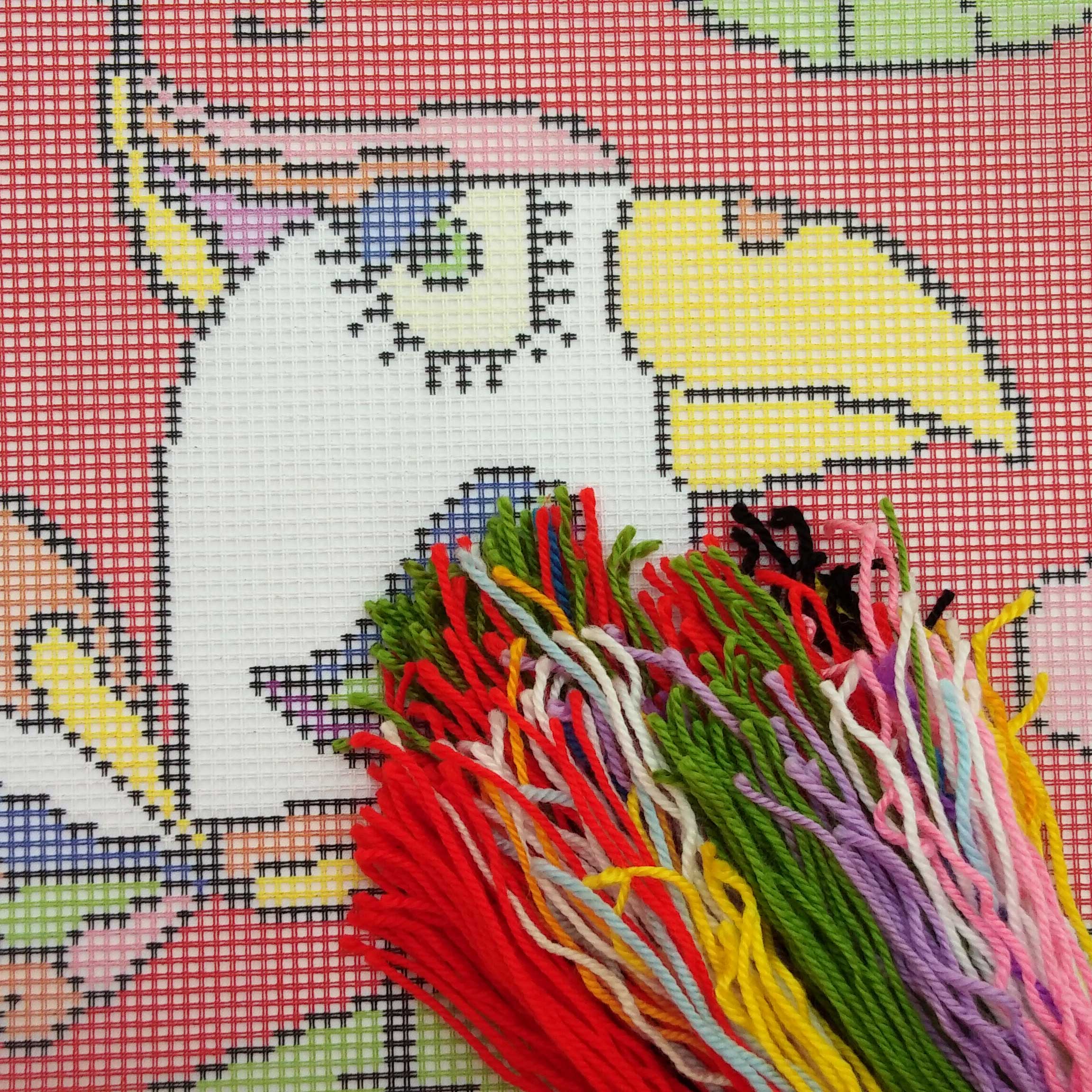 Parrot — Embroidery Kit 16″ × 16″ by Brvsk