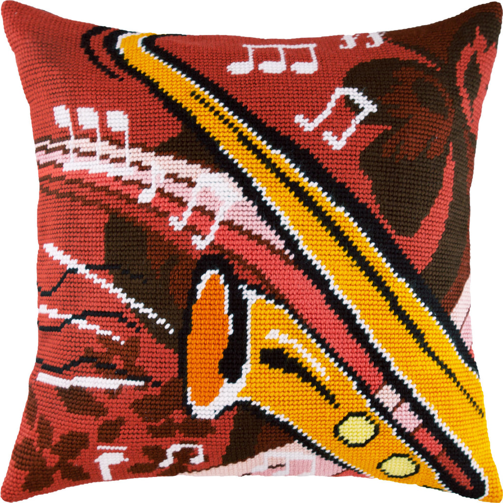 Jazz — Needlepoint Kit 16″ × 16″ by Brvsk