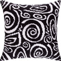 Brvsk Ornamental Embroidery Kit for Adults and Beginners — Serpentine 16″ × 16″ with Clear, Precise Printed Design on Cotton Canvas; Includes 2 Needles, Yarn, and Easy-Read Chart