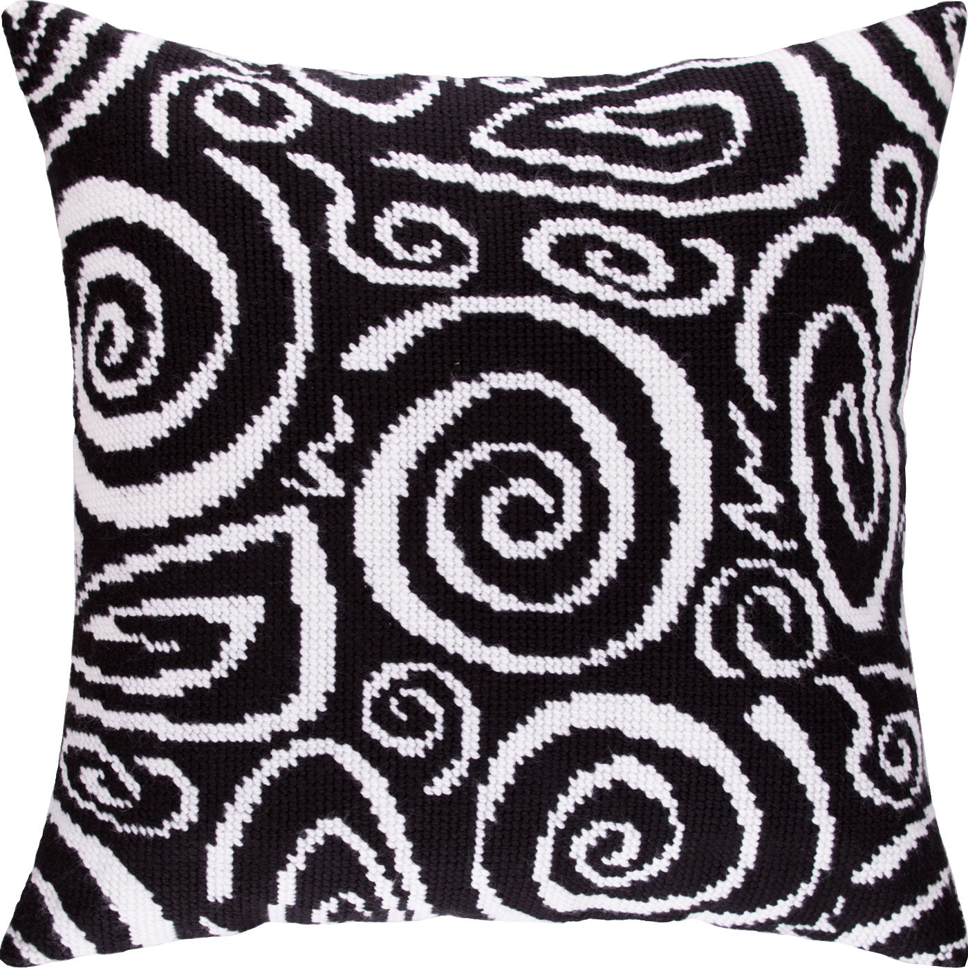 Brvsk Ornamental Embroidery Kit for Adults and Beginners — Serpentine 16″ × 16″ with Clear, Precise Printed Design on Cotton Canvas; Includes 2 Needles, Yarn, and Easy-Read Chart
