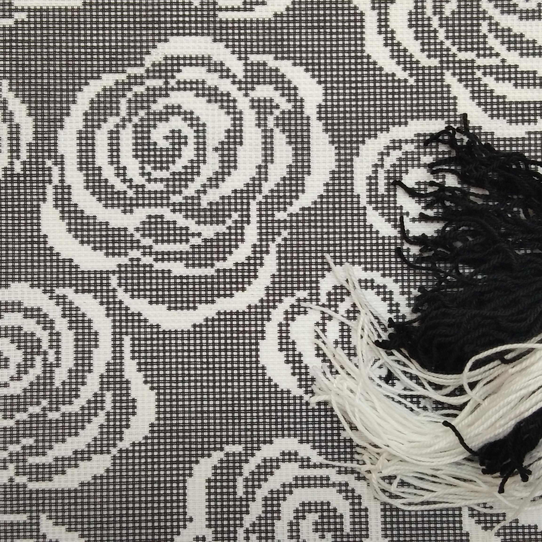Roses at Night — Embroidery Kit 16″ × 16″ by Brvsk