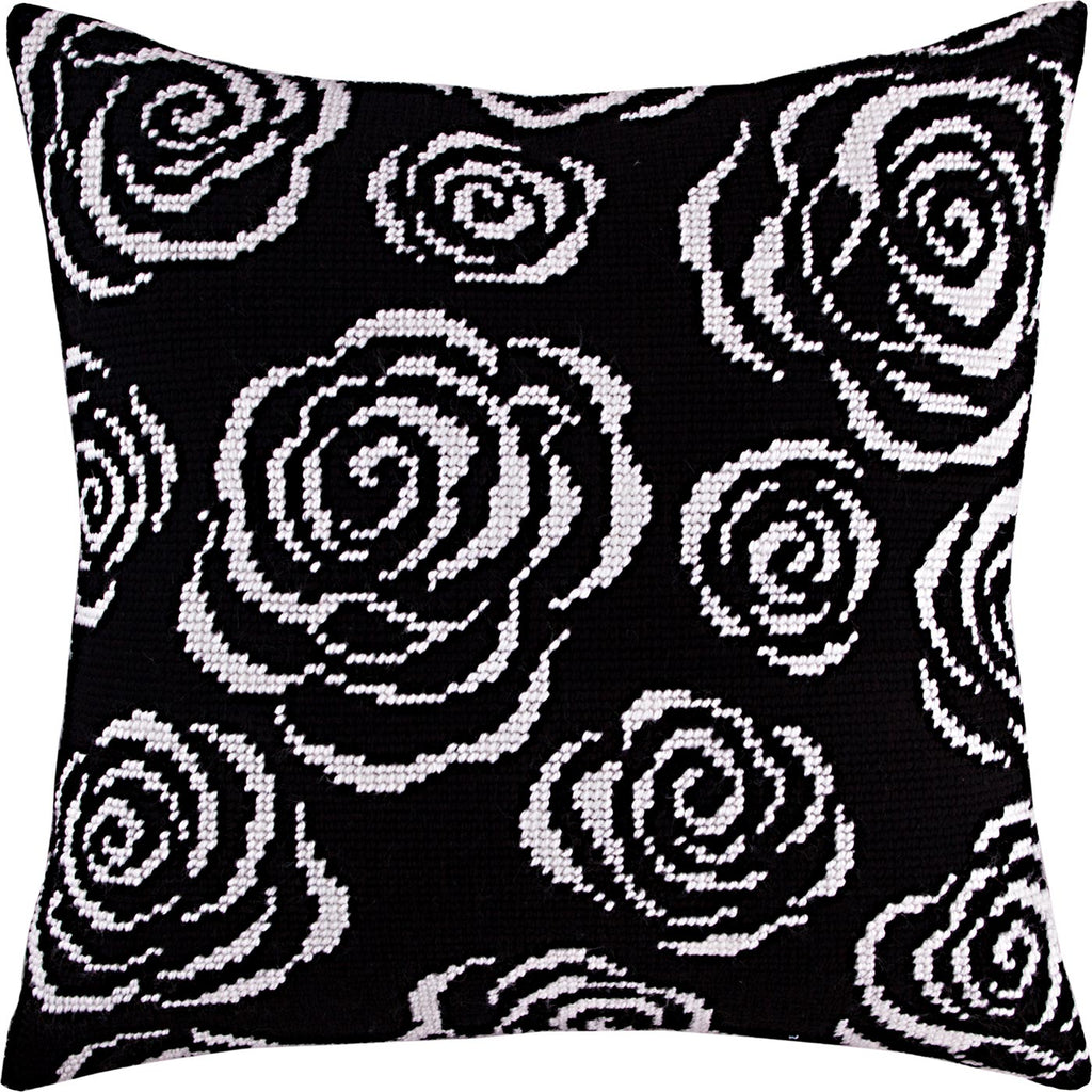 Roses at Night — Embroidery Kit 16″ × 16″ by Brvsk
