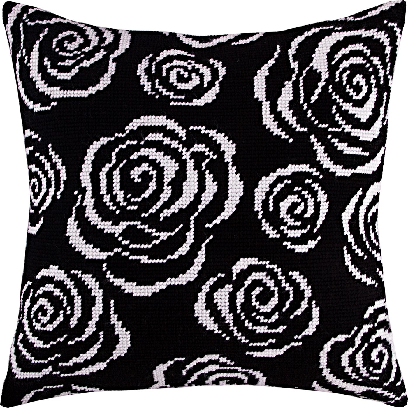 Roses at Night — Embroidery Kit 16″ × 16″ by Brvsk