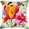 Tulips in Watercolor — Needlepoint Kit 16″ × 16″ by Brvsk