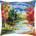 Rubies of Autumn — Stamped Cross Stitch Kit 16″ × 16″ by Brvsk