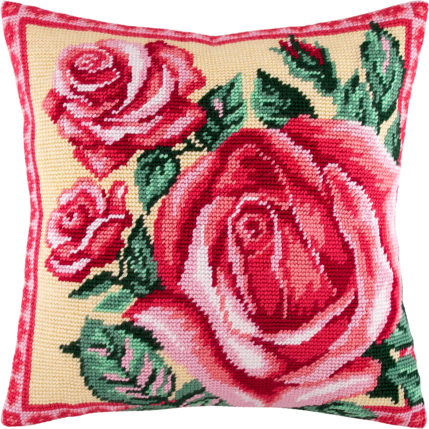 Rose — Stamped Cross Stitch Kit 16″ × 16″ by Brvsk