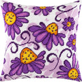 Echinacea. Needlepoint Kit. Throw Pillow 16×16 Inches. Printed Tapestry Canvas, European Quality