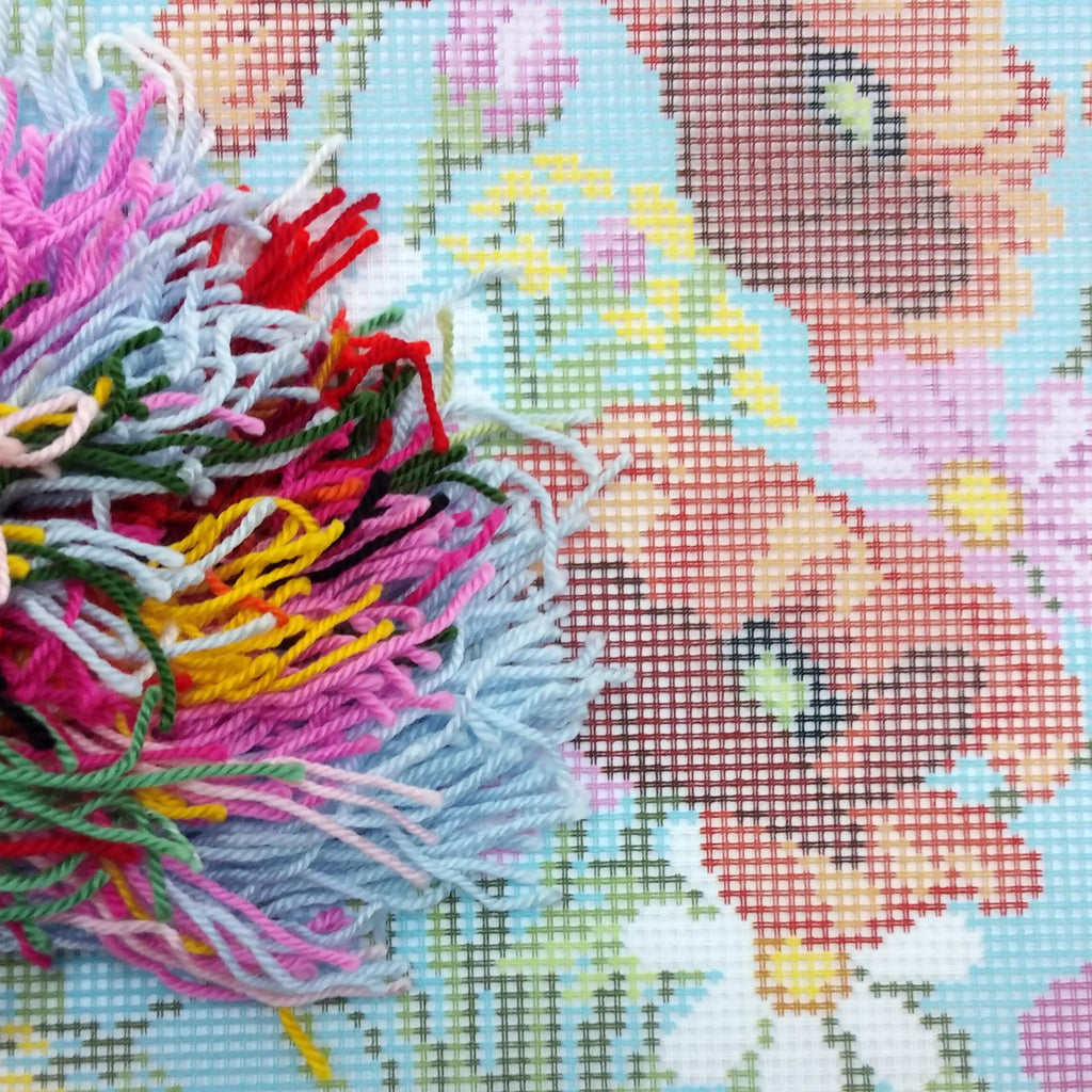 Bouquet — Needlepoint Kit 16″ × 16″ by Brvsk