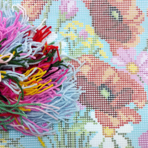 Bouquet — Needlepoint Kit 16″ × 16″ by Brvsk