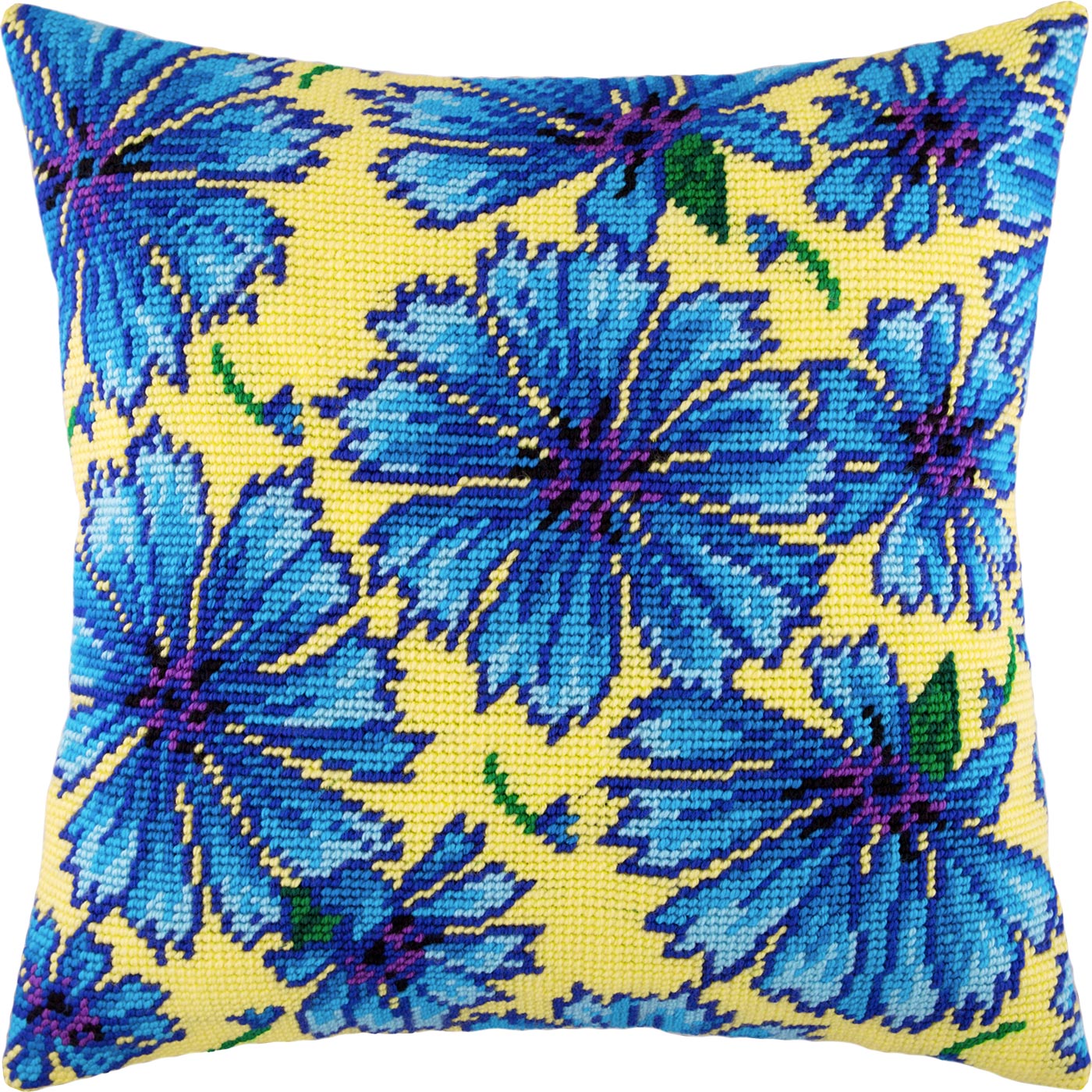 Cornflowers — Embroidery Kit 16″ × 16″ by Brvsk