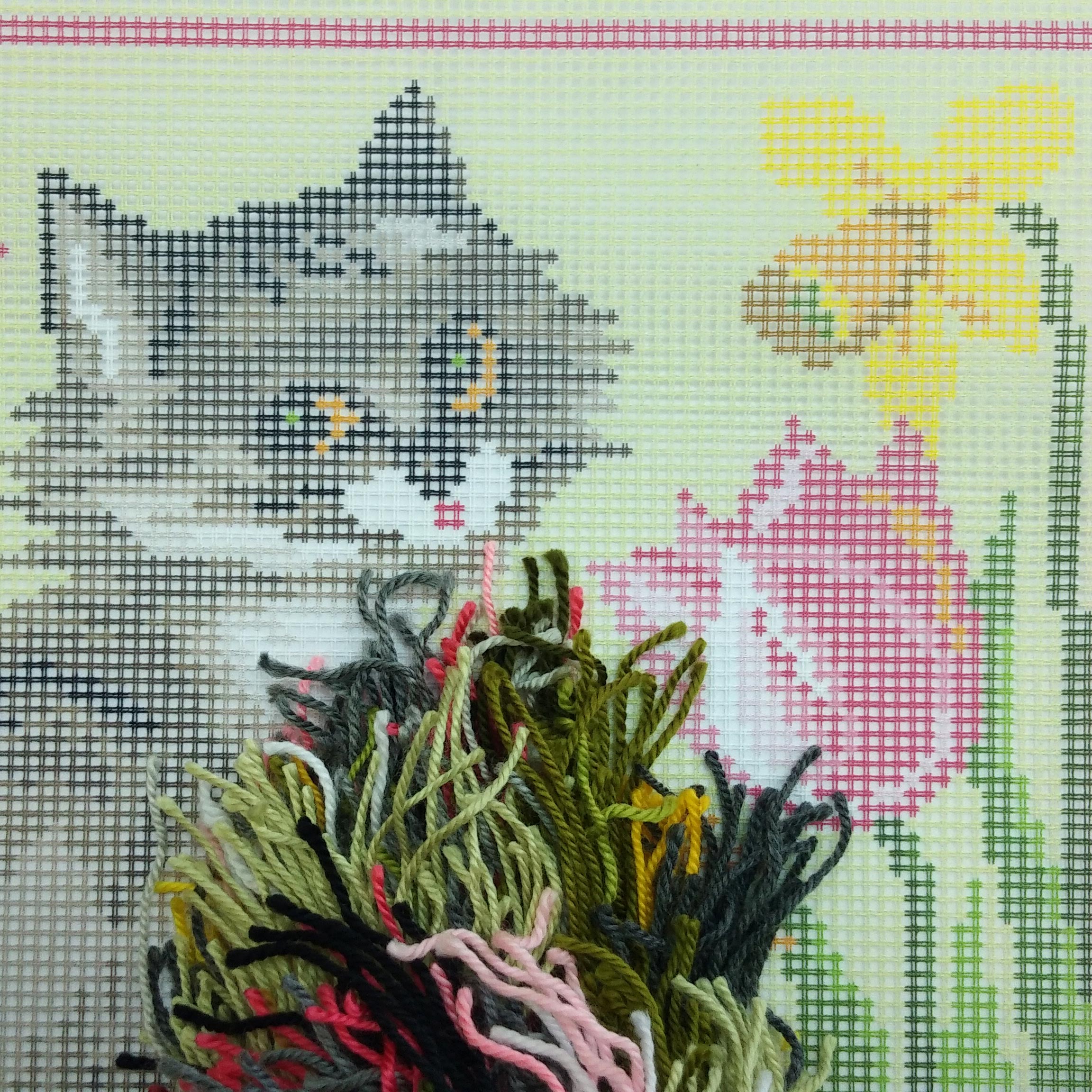 Kitty — Needlepoint Kit 16″ × 16″ by Brvsk