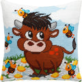Bull Calf — Needlepoint Kit 16″ × 16″ by Brvsk