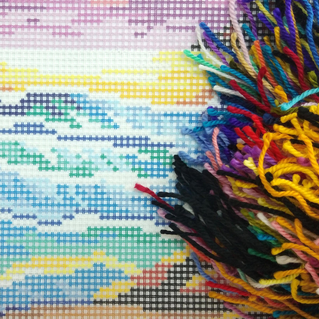 Tropical Sunset — Embroidery Kit 16″ × 16″ by Brvsk