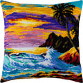 Tropical Sunset — Embroidery Kit 16″ × 16″ by Brvsk