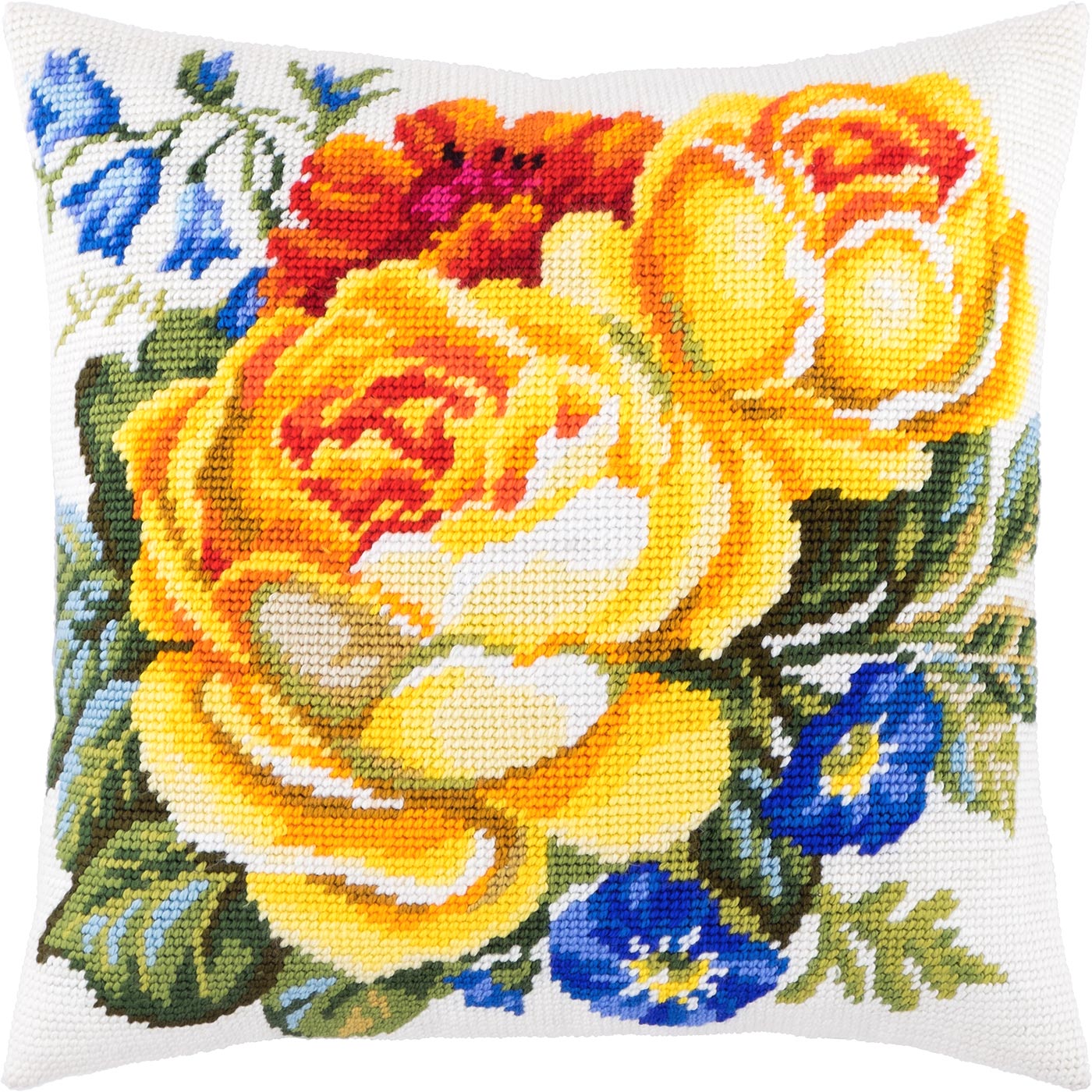 Lovely Roses — Needlepoint Kit 16″ × 16″ by Brvsk