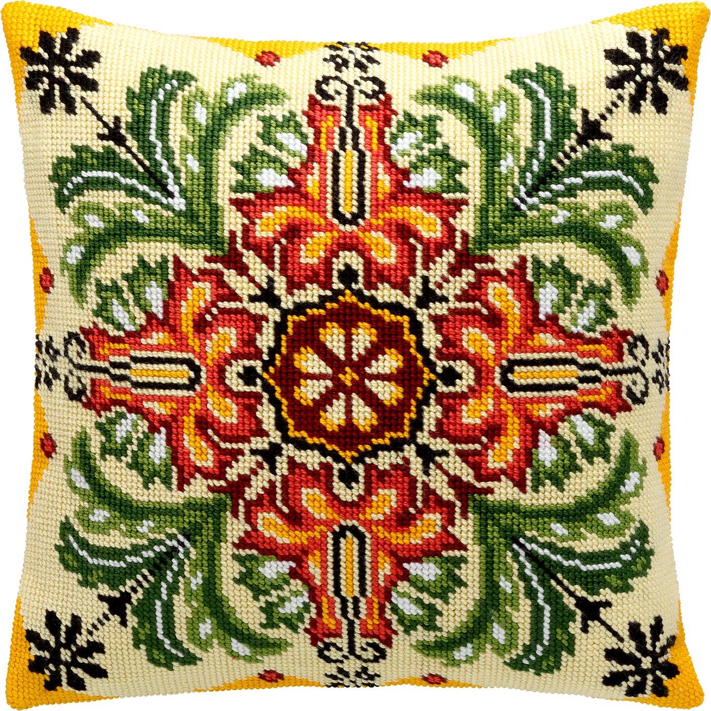 Kaleidoscope of Flowers — Needlepoint Kit 16″ × 16″ by Brvsk