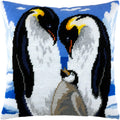 Penguins in Love — Stamped Cross Stitch Kit 16″ × 16″ by Brvsk
