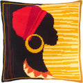 Brvsk Africa. Needlepoint Kit. Throw Pillow 16×16 Inches. Printed Tapestry Canvas, European Quality