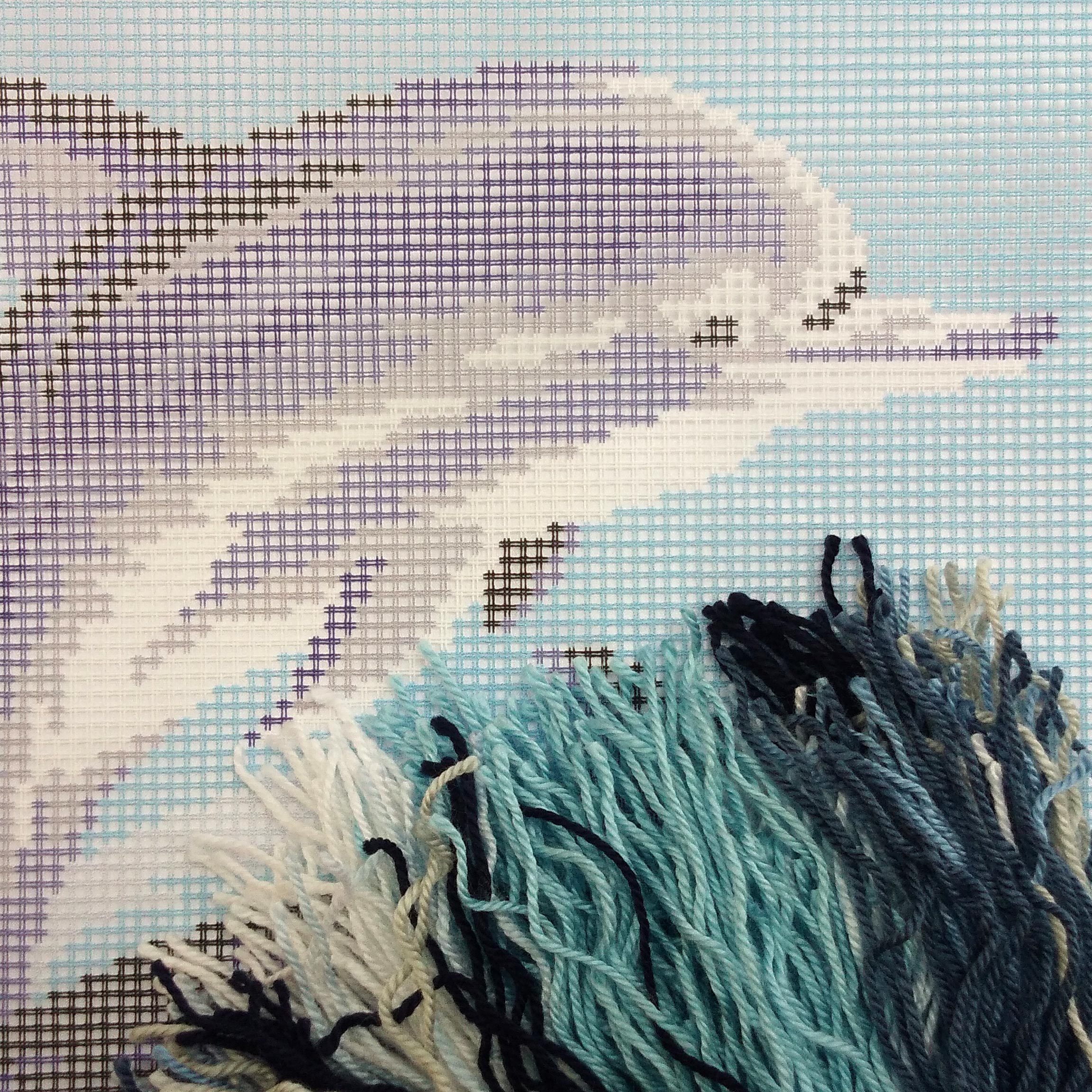 Dolphins — Needlepoint Kit 16″ × 16″ by Brvsk