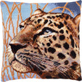 Leopard — Stamped Cross Stitch Kit 16″ × 16″ by Brvsk