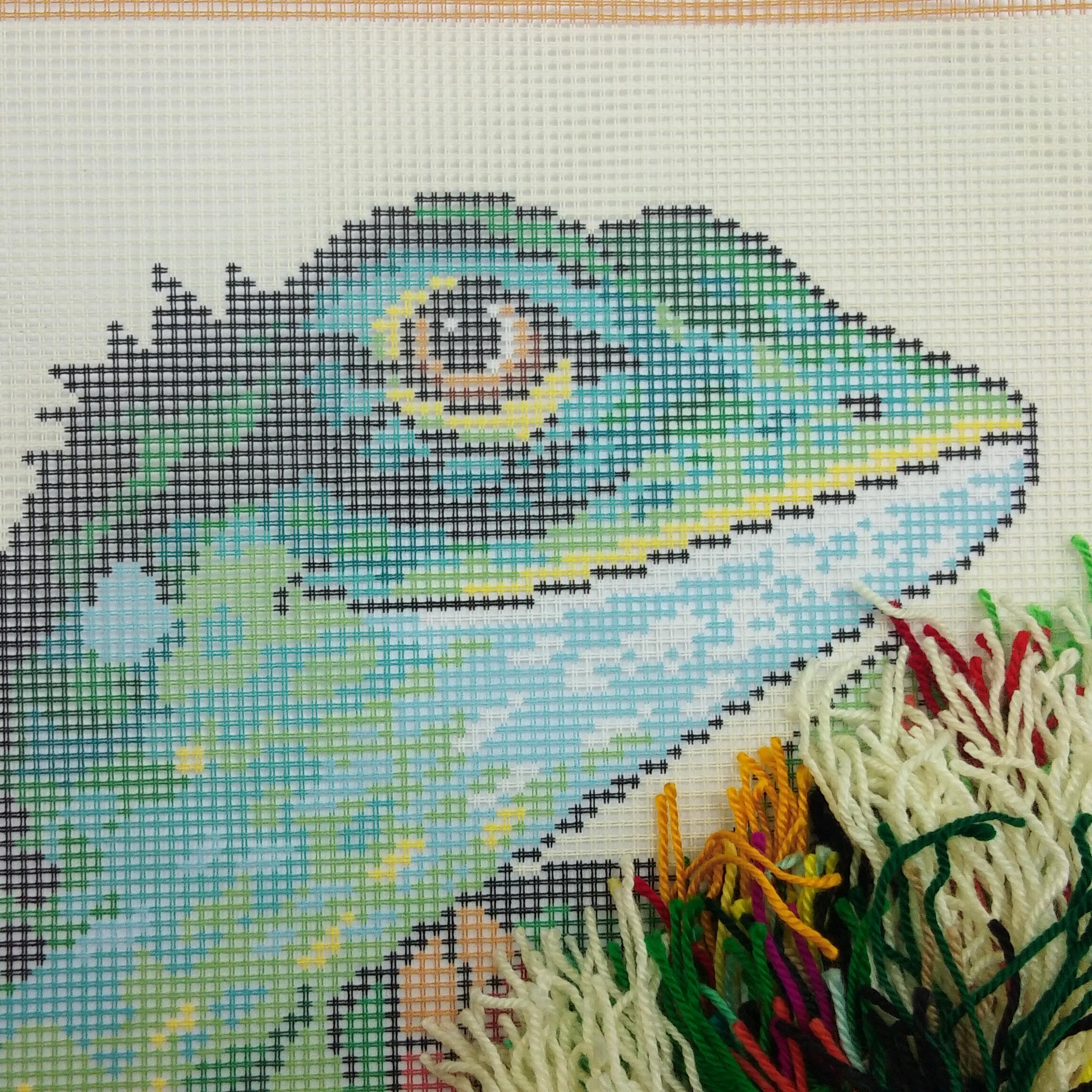 Lizard — Needlepoint Kit 16″ × 16″ by Brvsk
