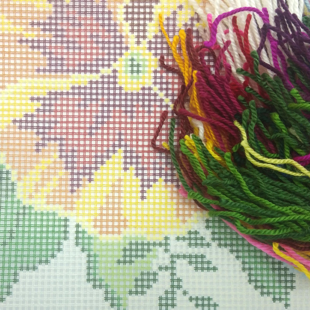 Pansies — Embroidery Kit 16″ × 16″ by Brvsk