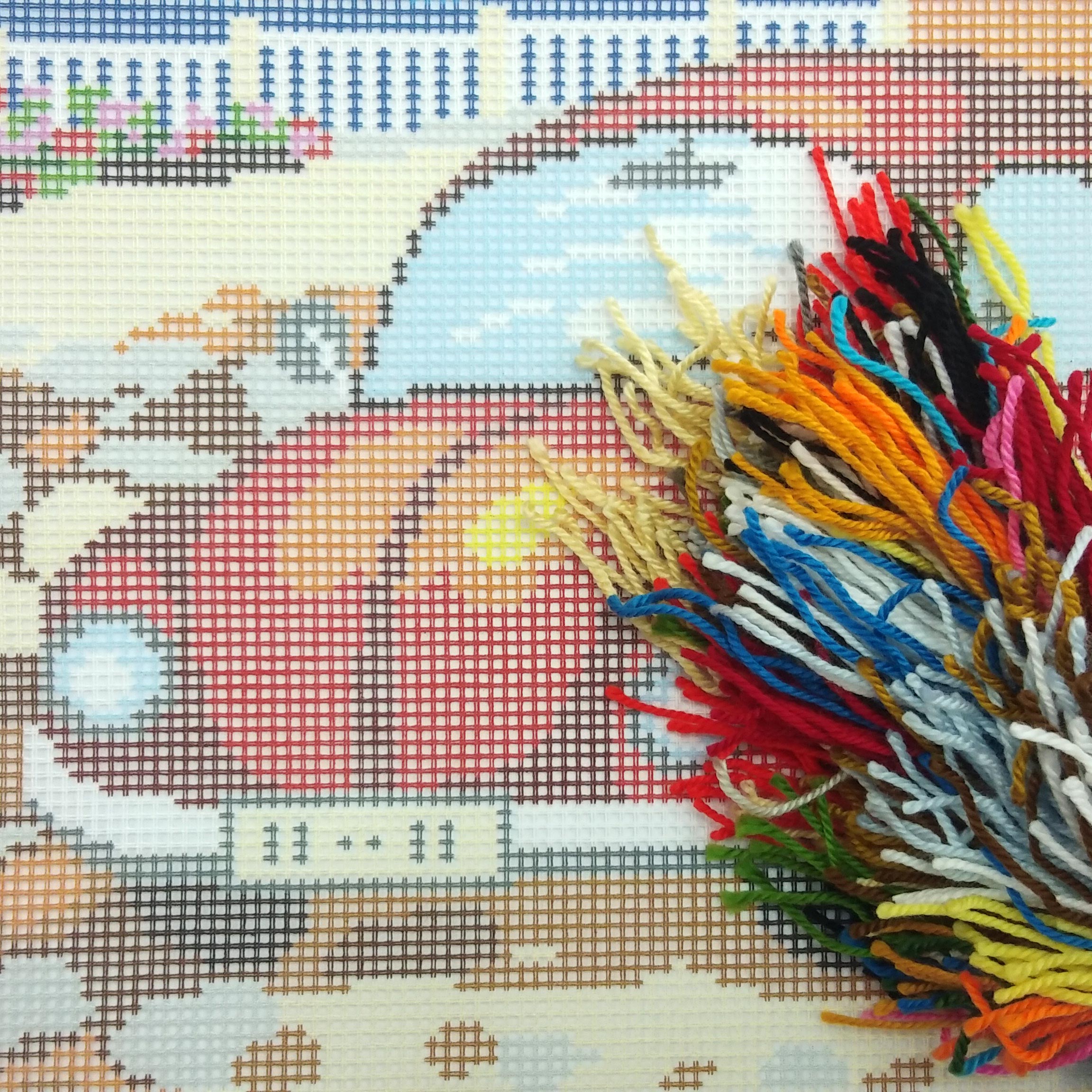 Promenade des Anglais — Embroidery Kit 16″ × 16″ by Brvsk