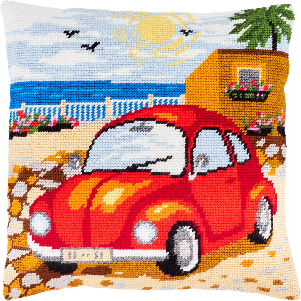 Promenade des Anglais — Embroidery Kit 16″ × 16″ by Brvsk