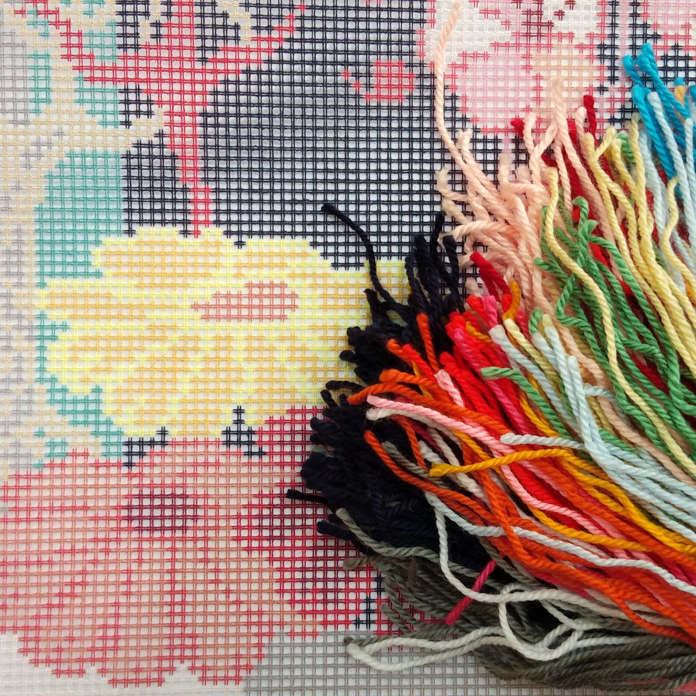 Sea Anemones — Needlepoint Kit 16″ × 16″ by Brvsk