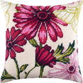 Asters — Stamped Cross Stitch Kit 16″ × 16″ by Brvsk