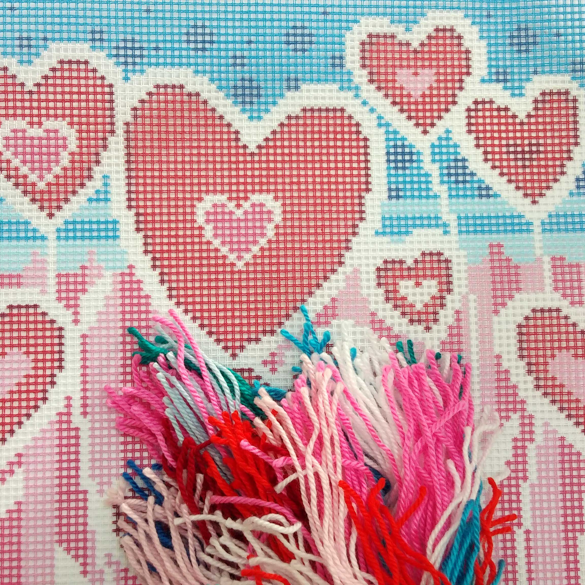 Sweetheart — Embroidery Kit 16″ × 16″ by Brvsk