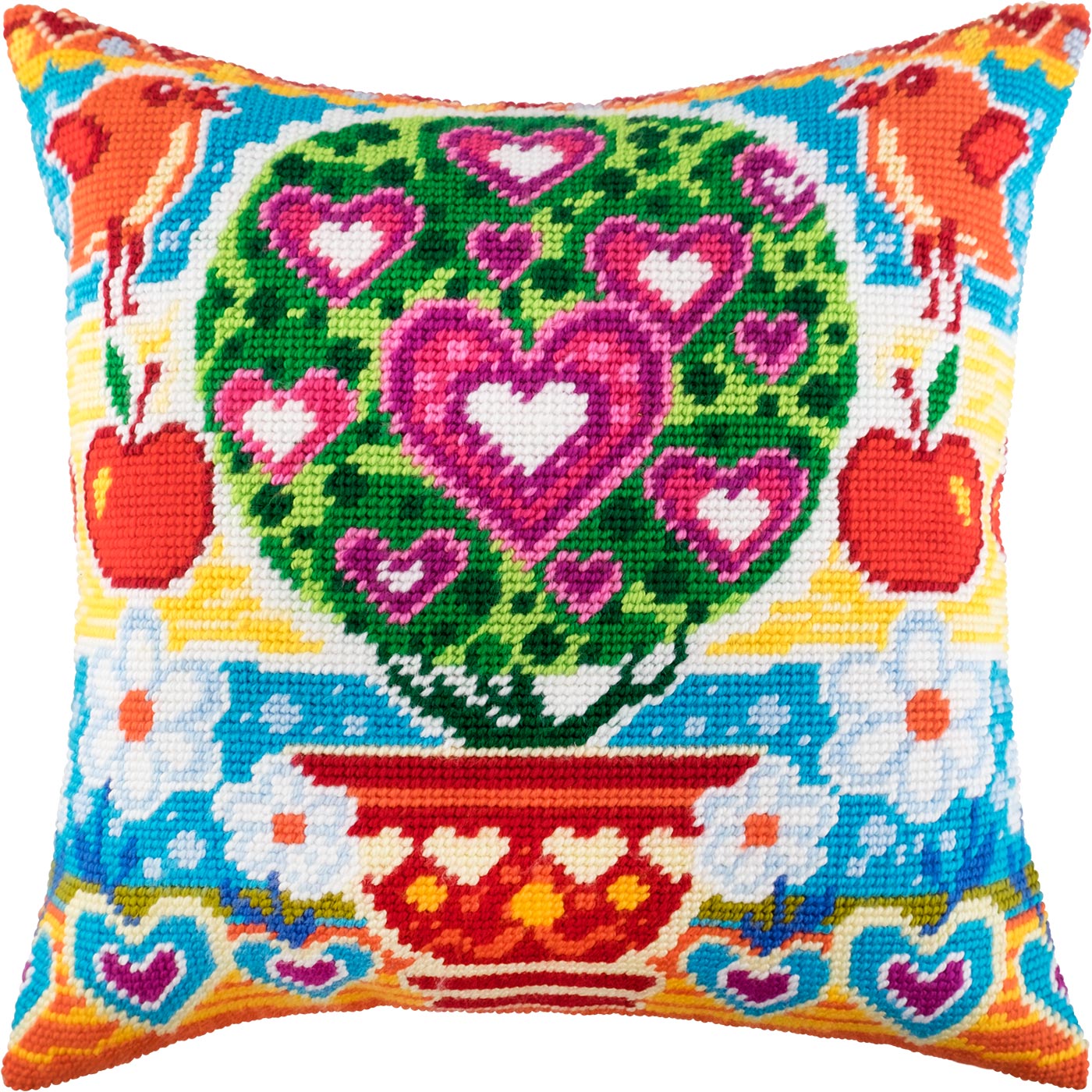 Tree of Love — Needlepoint Kit 16″ × 16″ by Brvsk