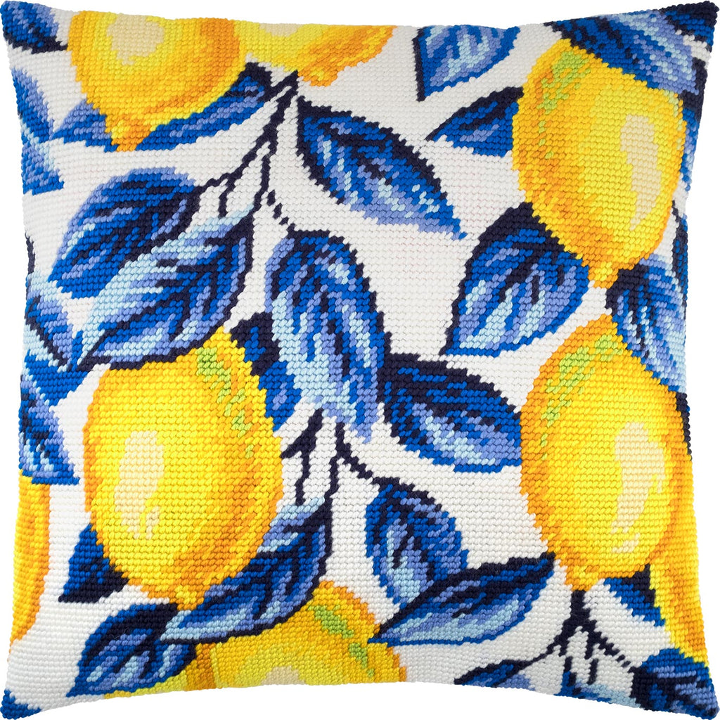 Lemons — Needlepoint Kit 16″ × 16″ by Brvsk