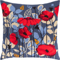 Poppies in the Evening — Stamped Cross Stitch Kit 16″ × 16″ by Brvsk