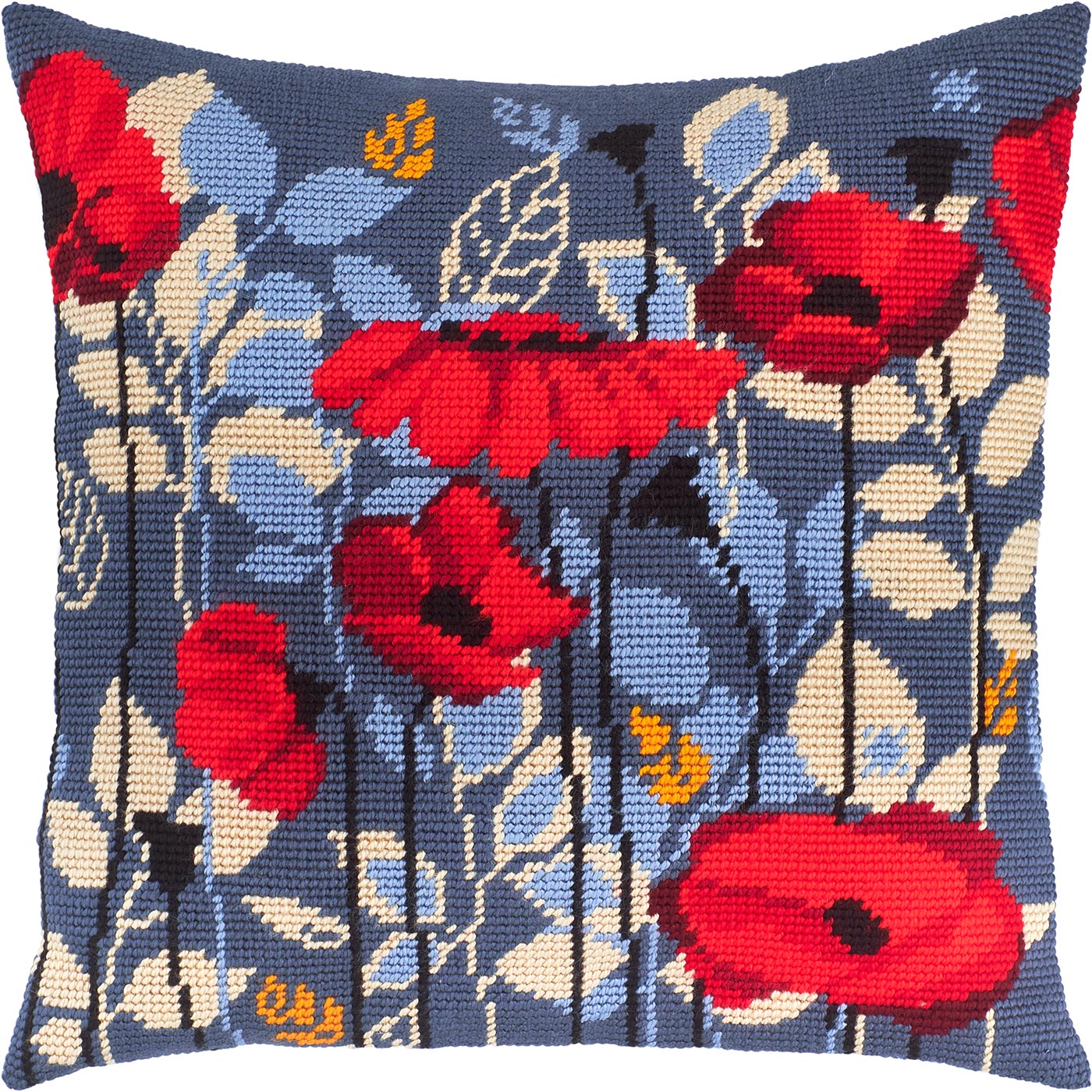 Poppies in the Evening — Stamped Cross Stitch Kit 16″ × 16″ by Brvsk