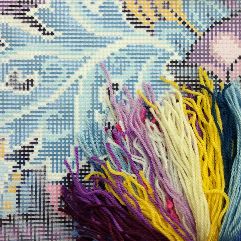 Violet Fairy Tale — Embroidery Kit 16″ × 16″ by Brvsk