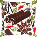 Brvsk Kitchen Needlepoint Kit for Adults and Beginners — Cinnamon 16″ × 16″ with Clear, Precise Printed Design on Cotton Canvas; Includes 2 Needles, Yarn, and Easy-Read Chart