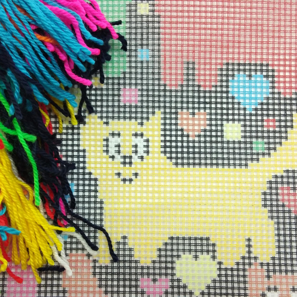 Puzzle of Cats — Needlepoint Kit 16″ × 16″ by Brvsk