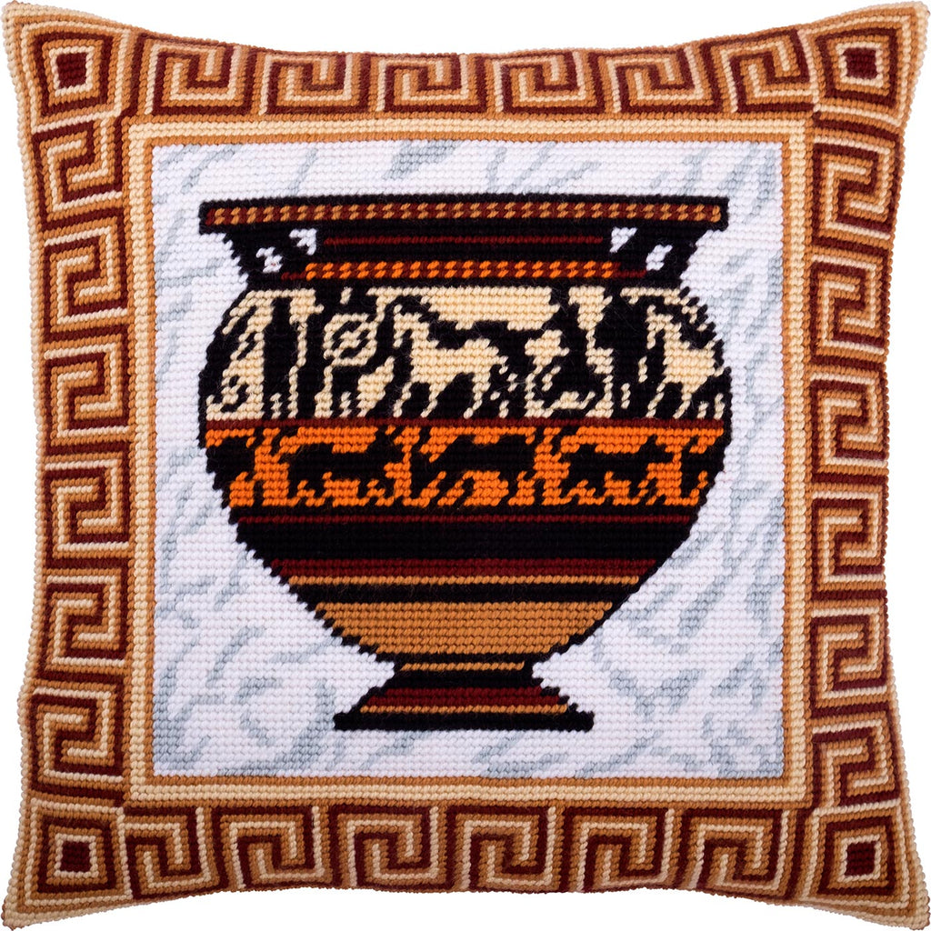 Hellas — Needlepoint Kit 16″ × 16″ by Brvsk