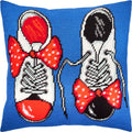 Brvsk Needlepoint Pillow Kit — Patent Leather Shoes, 16″ × 16″
