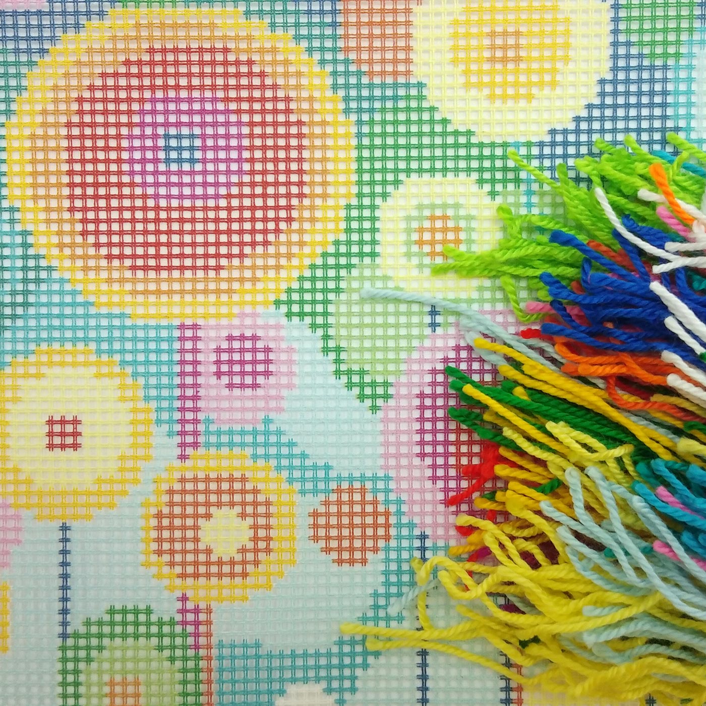 Dandelions — Needlepoint Kit 16″ × 16″ by Brvsk