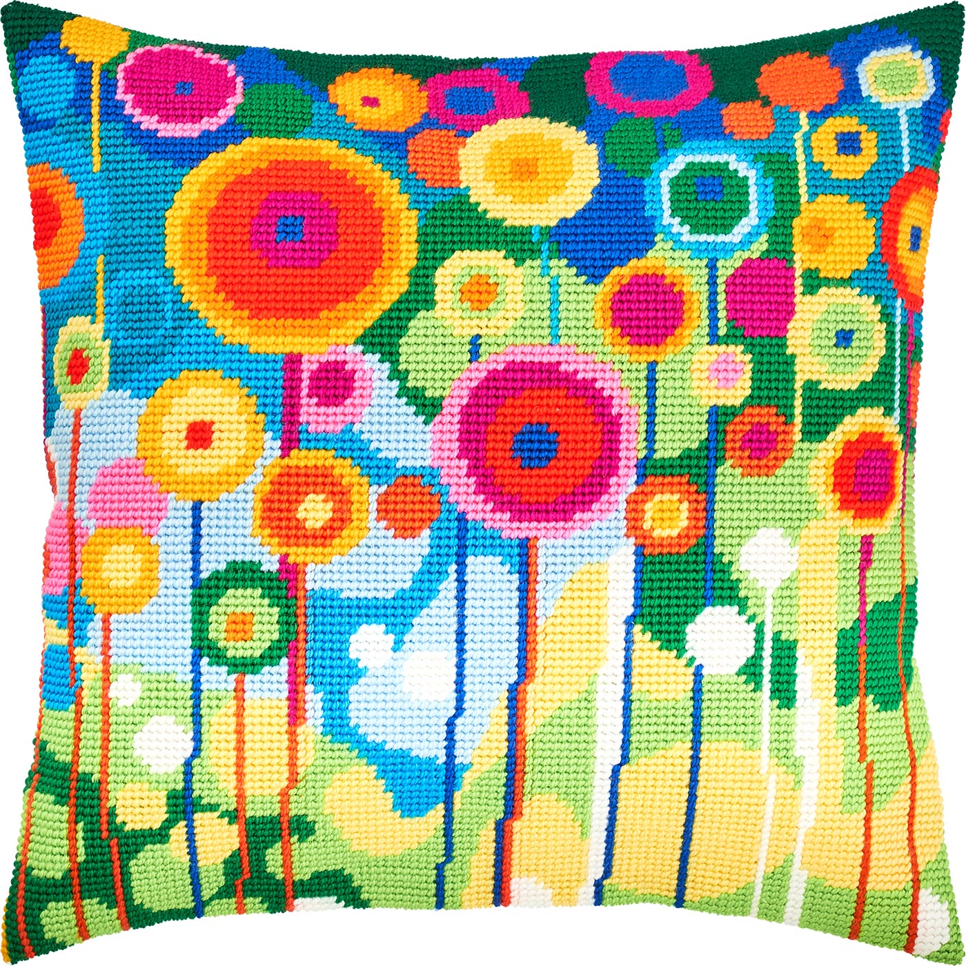 Dandelions — Needlepoint Kit 16″ × 16″ by Brvsk