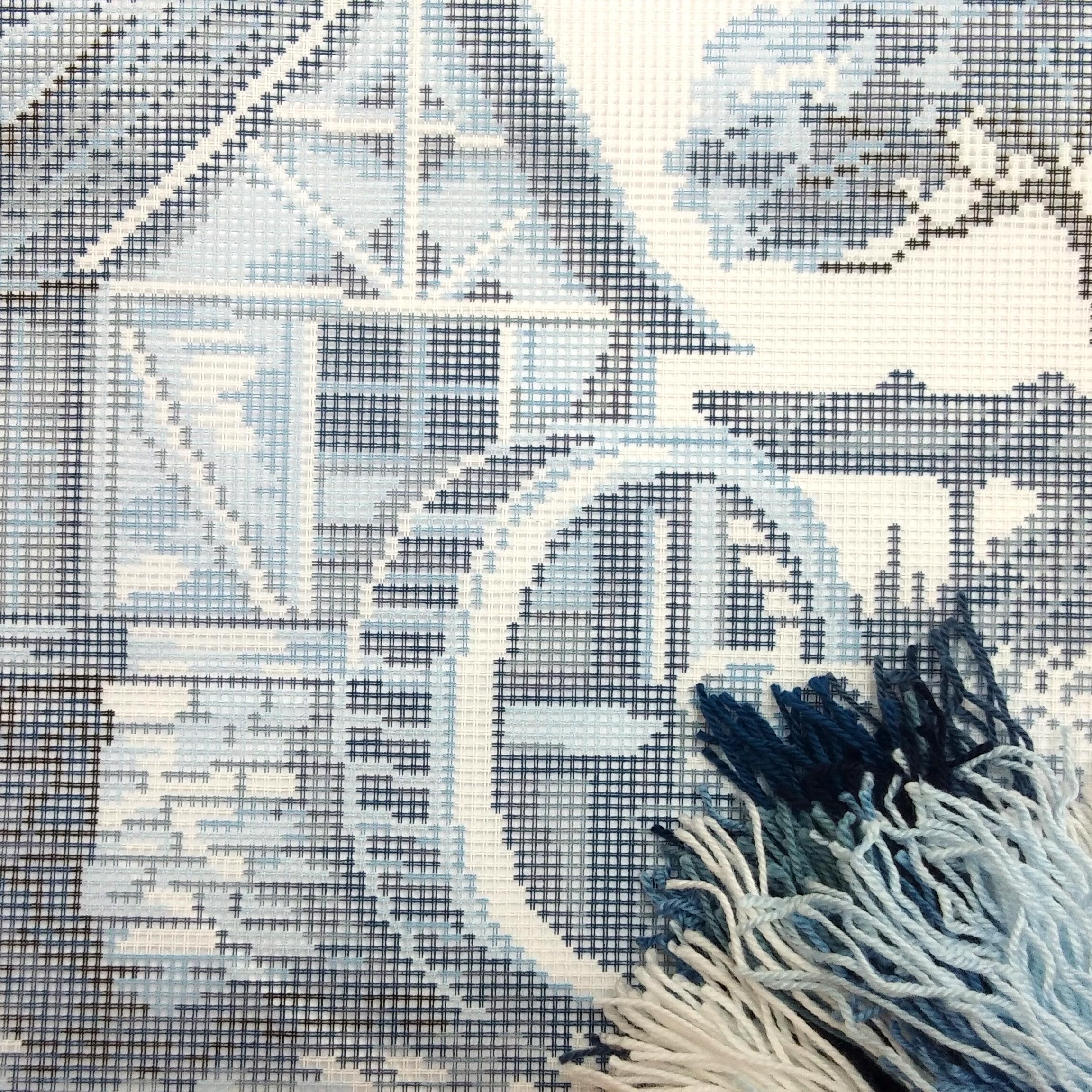 Delft Blue — Embroidery Kit 16″ × 16″ by Brvsk